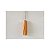 VASO DECORATIVO PORCELANA SUSPENSO LARANJA 7x6x23cm - Imagem 1