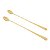 CJ 2 COLHERES AÇO INOX BAILARINA OXFORD DOURADO 30cm - Imagem 1