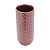 VASO DECORATIVO CERÂMICA VERMELHO/BRANCO 13x30cm - Imagem 1