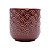 VASO DECORATIVO CERÂMICA VERMELHO/BRANCO 11x11cm - Imagem 3