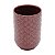 VASO DECORATIVO CERÂMICA VERMELHO/BRANCO 13x20cm - Imagem 1