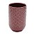 VASO DECORATIVO CERÂMICA VERMELHO/BRANCO 13x20cm - Imagem 2