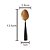 CJ 6 COLHERES AÇO INOX P/CHÁ PISA ROSÉ GOLD/PRETO - Imagem 3