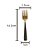 CJ 6 GARFOS AÇO INOX P/BOLO PISA ROSÉ GOLD/PRETO - Imagem 3