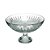 CENTRO DE MESA CRISTAL C/PÉ QUEEN VERDE 30x19cm - Imagem 1