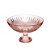 CENTRO DE MESA CRISTAL C/PÉ QUEEN ROSA 30x19cm - Imagem 1