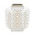 VASO DECORATIVO CERÂMICA BRANCO/AREIA 19x8x20cm - Imagem 1
