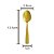 CJ 6 COLHERES AÇO INOX P/CHÁ PISA DOURADO - Imagem 3