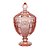 POTICHE DECORATIVA CRISTAL C/PÉ PRINCESS ROSA 15x32cm - Imagem 1