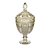 POTICHE DECORATIVA CRISTAL C/PÉ PRINCESS CHAMPANHE 15x32cm - Imagem 1