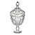 POTICHE DECORATIVA CRISTAL C/PÉ PRINCESS 15x32cm - Imagem 1