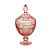 POTICHE DECORATIVA CRISTAL C/PÉ PRINCESS ROSA 15x28cm - Imagem 1