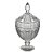 POTICHE DECORATIVA CRISTAL C/PÉ PRINCESS 15x28cm - Imagem 1