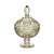 POTICHE DECORATIVA CRISTAL C/PÉ PRINCESS CHAMPANHE 15x24cm - Imagem 1