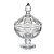 POTICHE DECORATIVA CRISTAL C/PÉ PRINCESS 15x24cm - Imagem 1