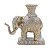 PORTA VELA POLIRESINA ELEFANTE 16x7x17cm - Imagem 2