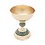 CENTRO DE MESA METAL DOURADO/VERDE 20x26cm - Imagem 1