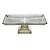 TRAVESSA CRISTAL C/PÉ RETANGULAR PRINCESS CHAMPANHE 34x11cm - Imagem 1
