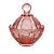 POTICHE DECORATIVO CRISTAL PRINCESS ROSA 11x11cm - Imagem 1