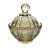 POTICHE DECORATIVO CRISTAL PRINCESS CHAMPANHE 11x11cm - Imagem 1