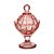 POTICHE DECORATIVA CRISTAL C/PÉ PRINCESS ROSA 11x16cm - Imagem 1