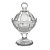 POTICHE DECORATIVA CRISTAL C/PÉ PRINCESS 11x16cm - Imagem 1