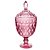 POTICHE DECORATIVA CRISTAL C/PÉ ANGEL ROXO 15x32cm - Imagem 1