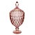 POTICHE DECORATIVA CRISTAL C/PÉ ANGEL ROSA 15x32cm - Imagem 1
