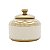 POTICHE DECORATIVO CERÂMICA BRANCO/DOURADO 14x13cm - Imagem 3