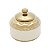 POTICHE DECORATIVO CERÂMICA BRANCO/DOURADO 14x13cm - Imagem 1