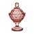 POTICHE DECORATIVA CRISTAL C/PÉ ANGEL ROSA 11x16cm - Imagem 1