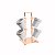CJ 4 XÍCARAS DE PORCELANA P/CAFÉ C/SUPORTE ROSÉ VENEZA 75ml - Imagem 1