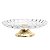 PRATO P/BOLO DE CRISTAL C/PÉ EM PVD DOURADO BUBBLE 37CM - Imagem 2