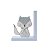 APARADOR LIVROS MADEIRA ANIMAIS AZUL 25x10x14cm - Imagem 3