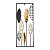QUADRO DECORATIVO METAL FOLHAS PRETO/DOURADO 32x80cm - Imagem 3