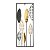 QUADRO DECORATIVO METAL FOLHAS PRETO/DOURADO 32x80cm - Imagem 1