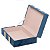 CAIXA DECORATIVA MADEIRA VELUDO AZUL 22x16x8cm - Imagem 4