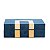 CAIXA DECORATIVA MADEIRA VELUDO AZUL 22x16x8cm - Imagem 2