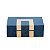 CAIXA DECORATIVA MADEIRA VELUDO AZUL 22x16x8cm - Imagem 1