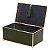 CAIXA METAL DECORATIVA VERDE/DOURADO 28x17x12cm - Imagem 2