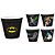 SET MELAMINA 5 PCS POTE DE PIPOCA DC JUSTICE LEAGUE PRETO 1 - Imagem 1