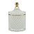 POTICHE DECORATIVO VIDRO BRANCO 11x17cm - Imagem 1