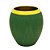 VASO DECORATIVO CERÂMICA VERDE ESCURO 14x15cm - Imagem 1