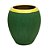 VASO DECORATIVO CERÂMICA VERDE ESCURO 16x18cm - Imagem 1