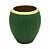 VASO DECORATIVO CERÂMICA VERDE ESCURO 19x21cm - Imagem 1