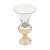 VASO VIDRO BASE DOURADA 19x13x38cm - Imagem 2