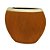 VASO DECORATIVO CERÂMICA MARROM 27x13x21cm - Imagem 4