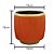 VASO DECORATIVO CERÂMICA LARANJA 18x18cm - Imagem 3