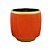 VASO DECORATIVO CERÂMICA LARANJA 18x18cm - Imagem 1