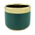 CJ 2 VASOS DECORATIVOS CERÂMICA VERDE 8x7cm - Imagem 3